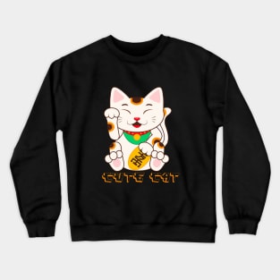 Cute Cat Chinese Design Crewneck Sweatshirt